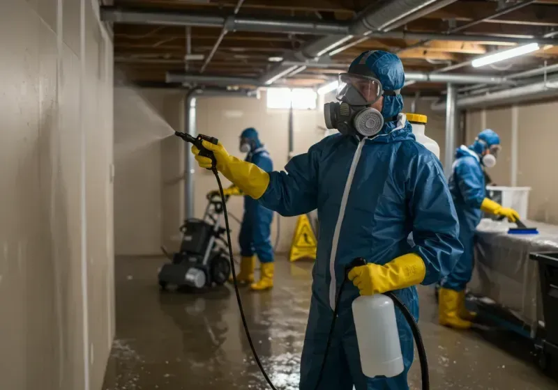 Basement Sanitization and Antimicrobial Treatment process in College Station, TX