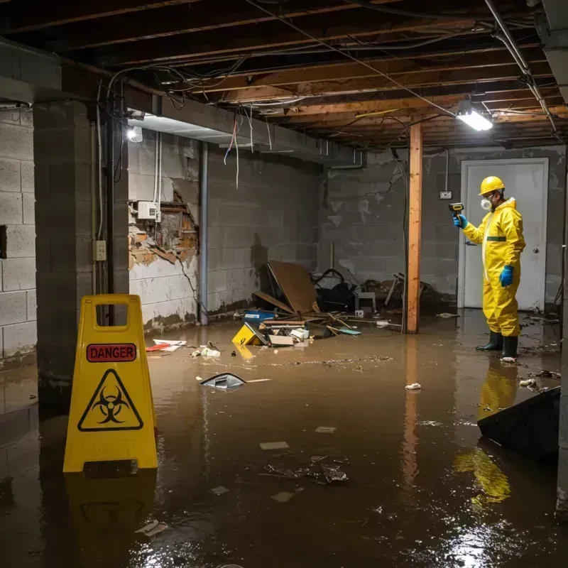 Flooded Basement Electrical Hazard in College Station, TX Property